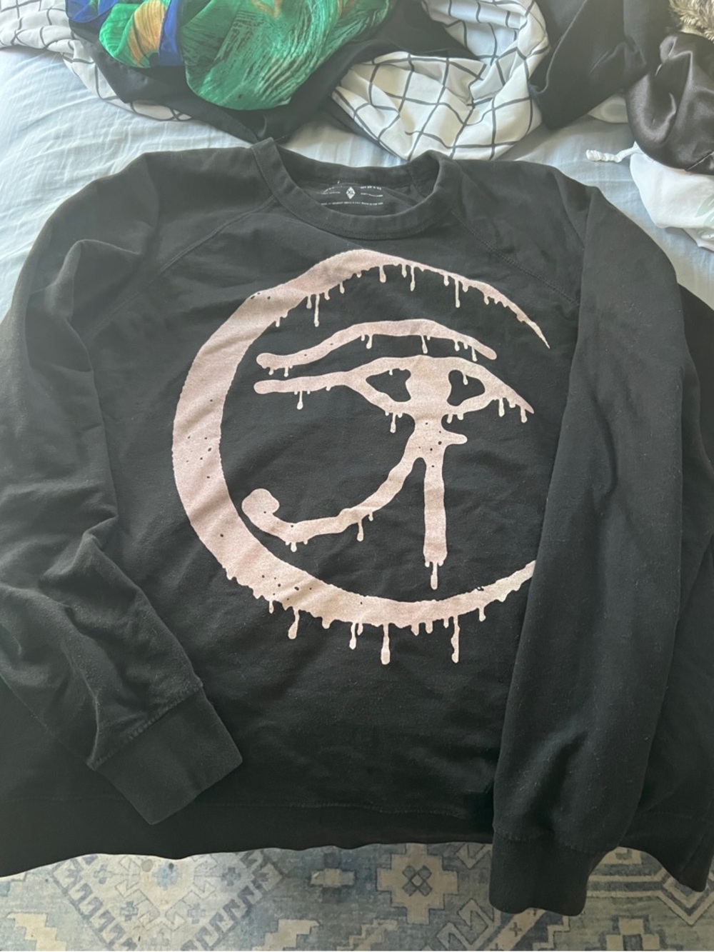 Actual Pain Crewneck Sweater with Eye of Ra Graphic